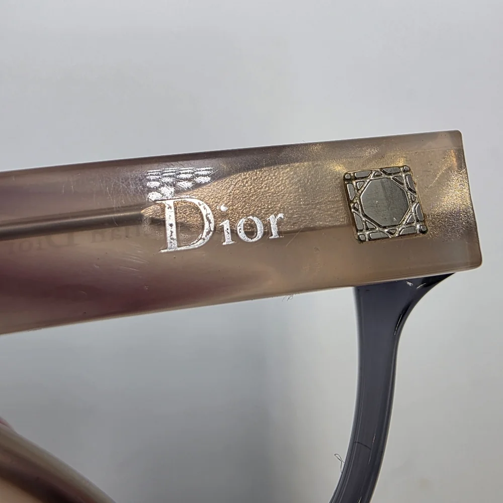 Christian Dior CD3179 HV2 Eyeglass Frames Transparent Grey Square 52mm Authentic